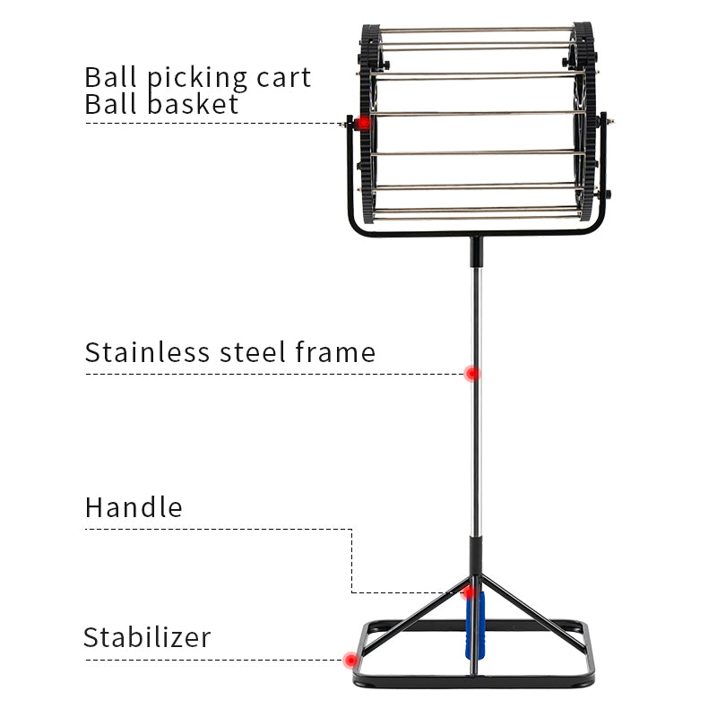 SIBOASI S709 Tennis Ball Picker (80 Balls)